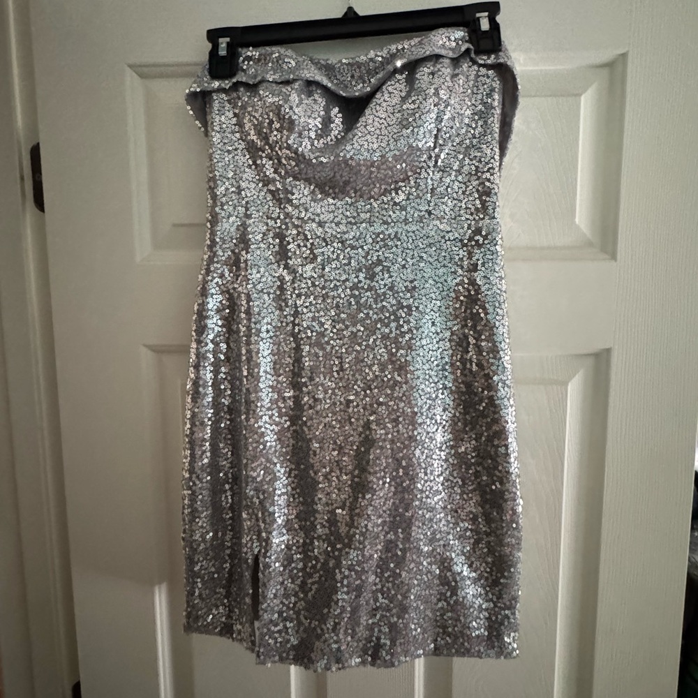 Silver Sequin Dress